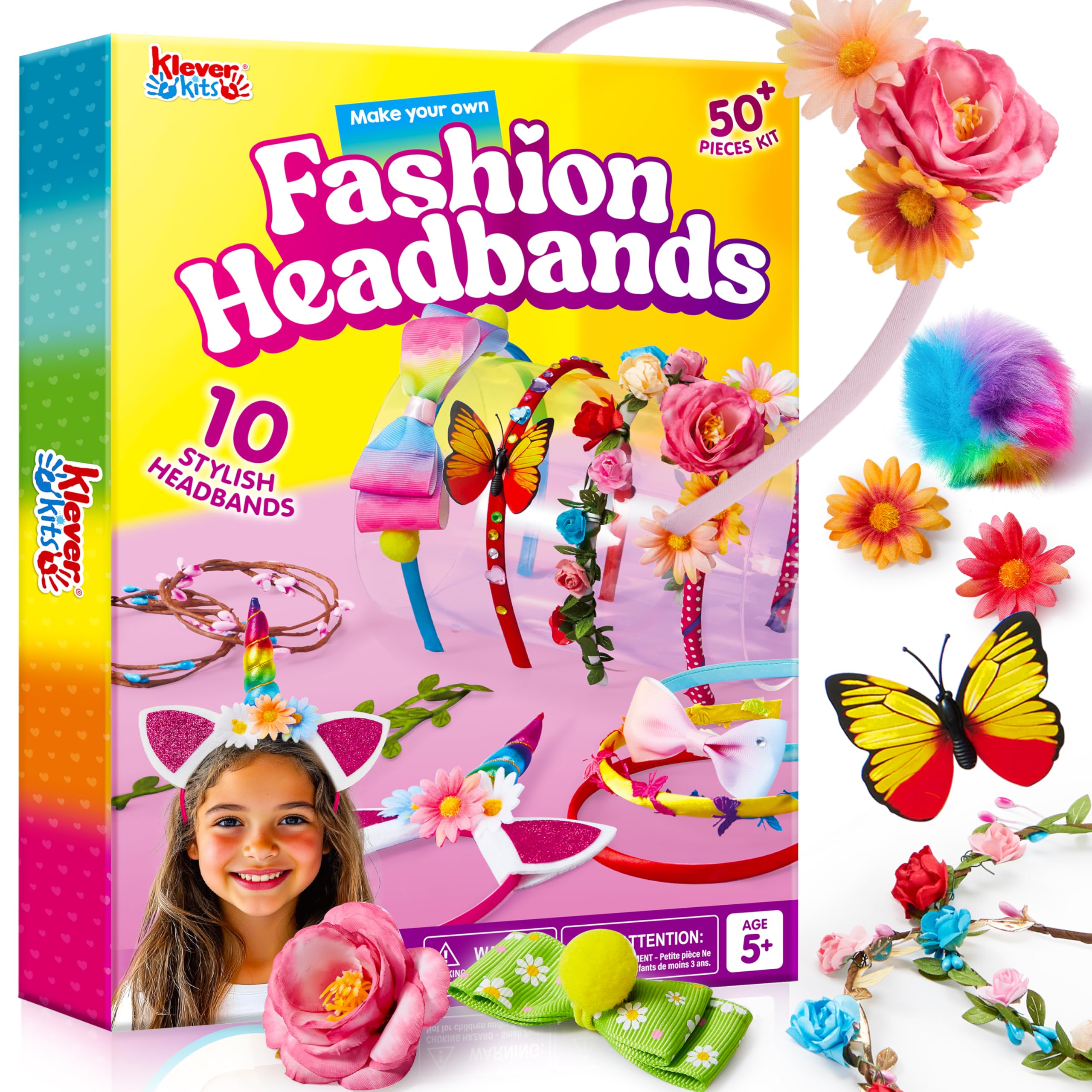 Klever Kits headband making kit satin headbands for creative dress-up
