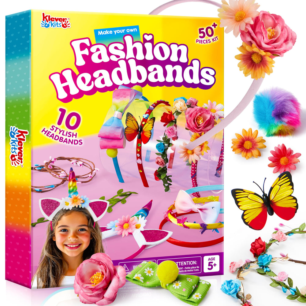 Klever Kits headband making kit satin headbands for creative dress-up