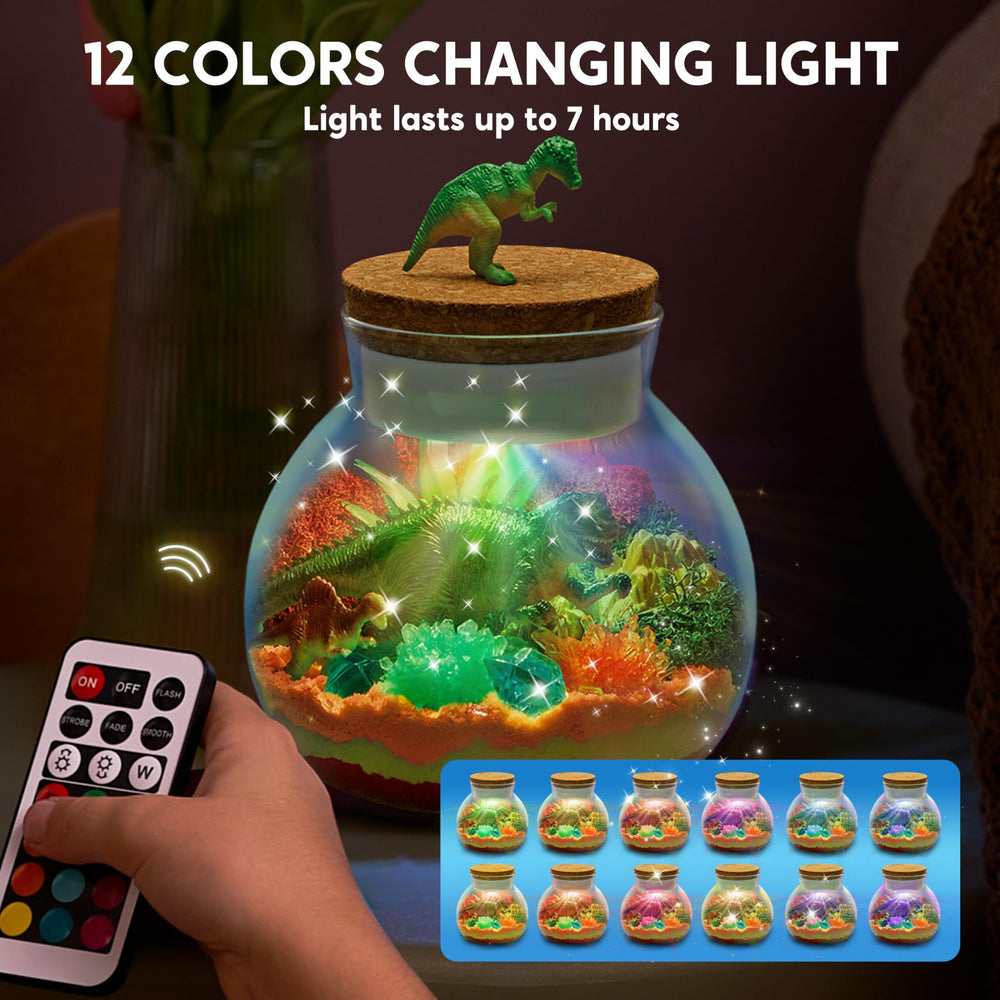 Klever Kits LED night-light jar provides color-changing ambiance for bedrooms