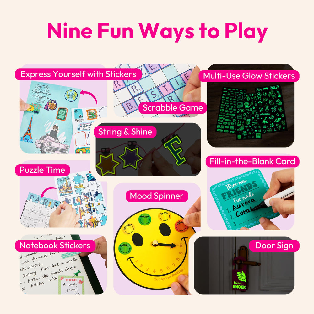 Klever Kits Mood Spinner adds playful focus for group bedroom creativity.