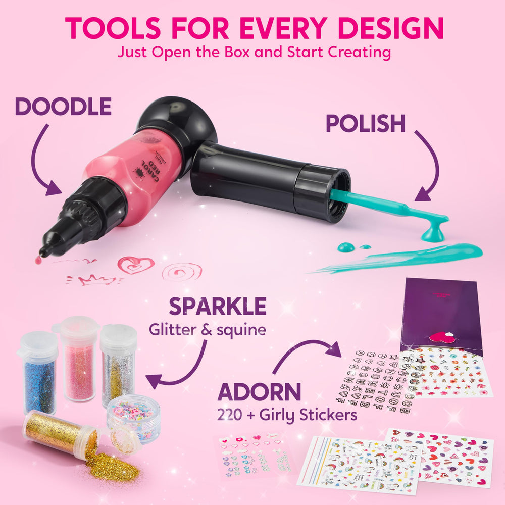 Klever Kits glitter and sequins for creative nail art sessions