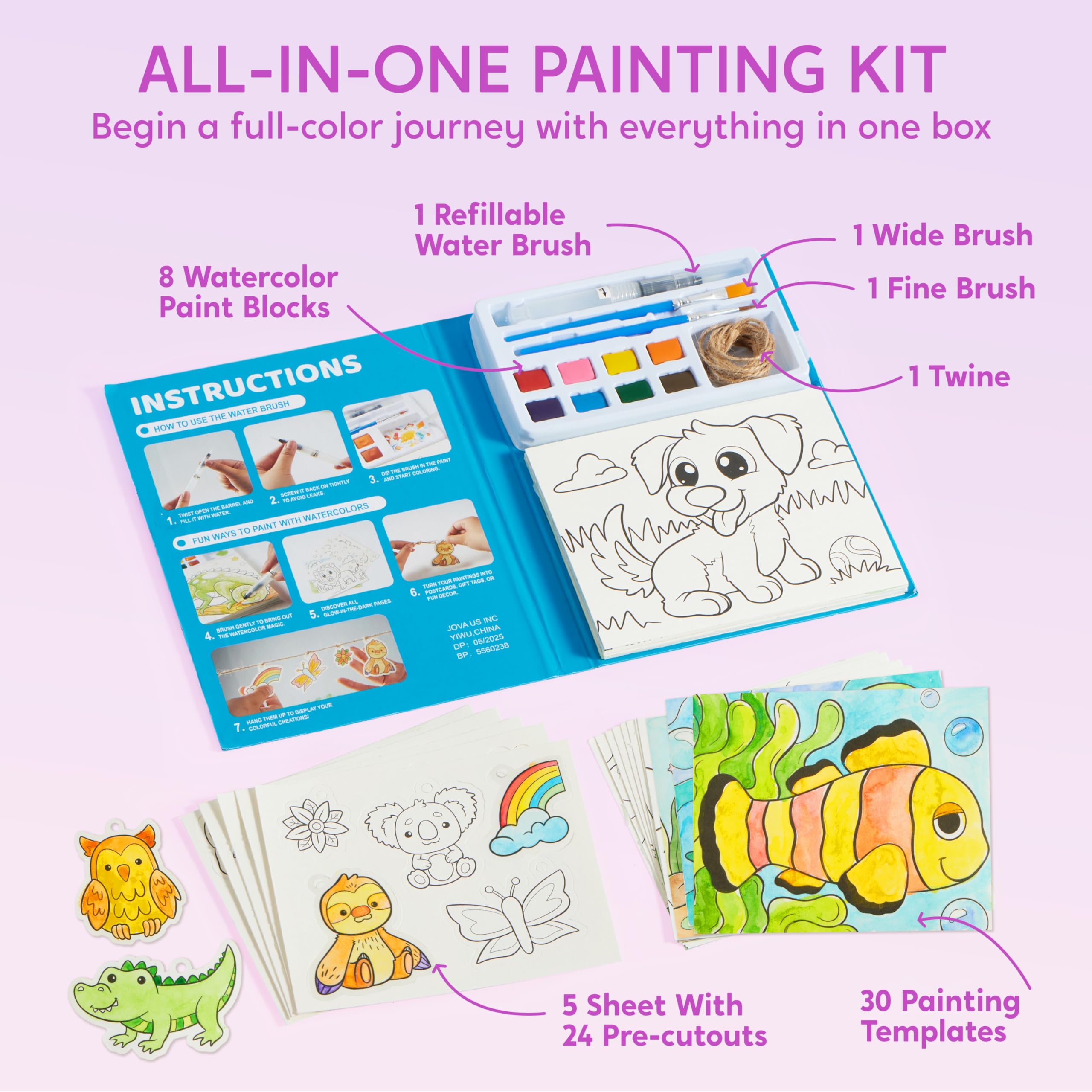Klever Kits Farm pages bring farm friends to life with watercolors