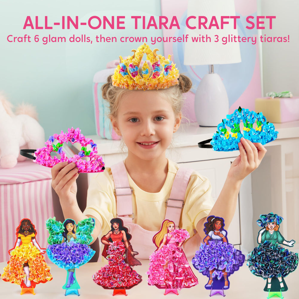 Klever Kits foam fashion models with fabric squares support hands-on creativity.