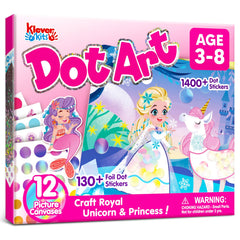 Klever Kits Princess Dot Art Kit box with supplies for mess-free creativity.