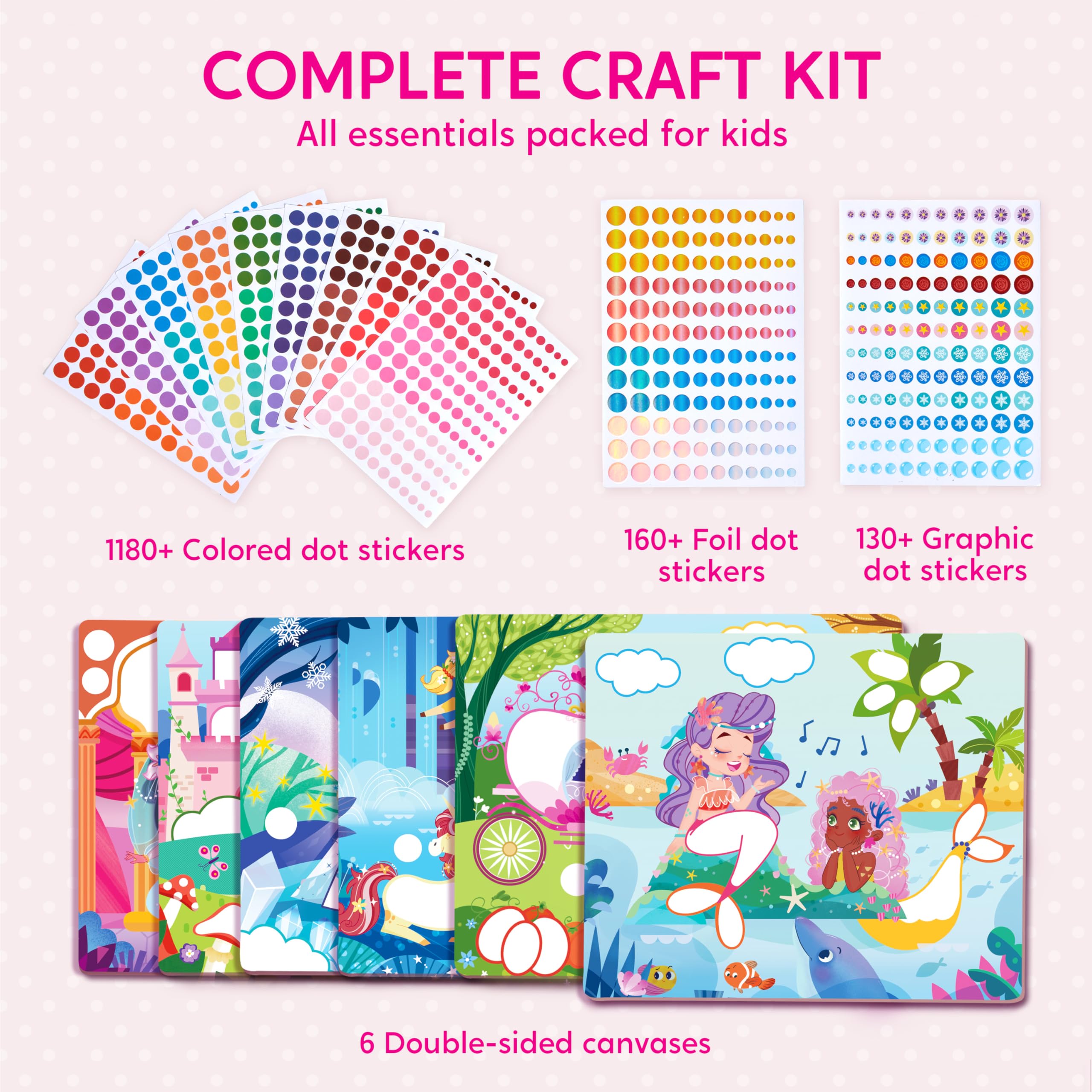 Klever Kits Princess Dot Art Kit travel activity for kids on the go.