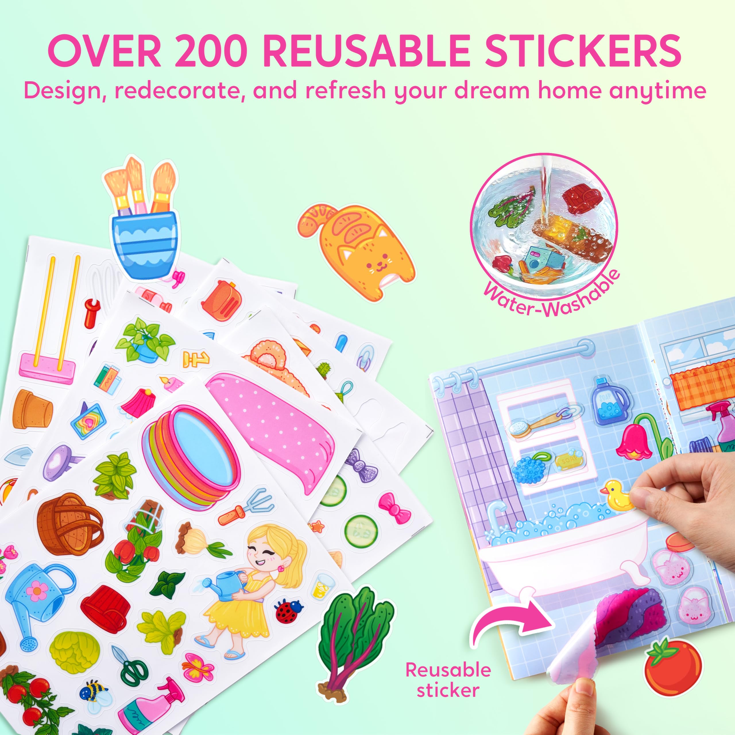 Klever Kits reusable stickers provide endless decor swaps and mess-free fun