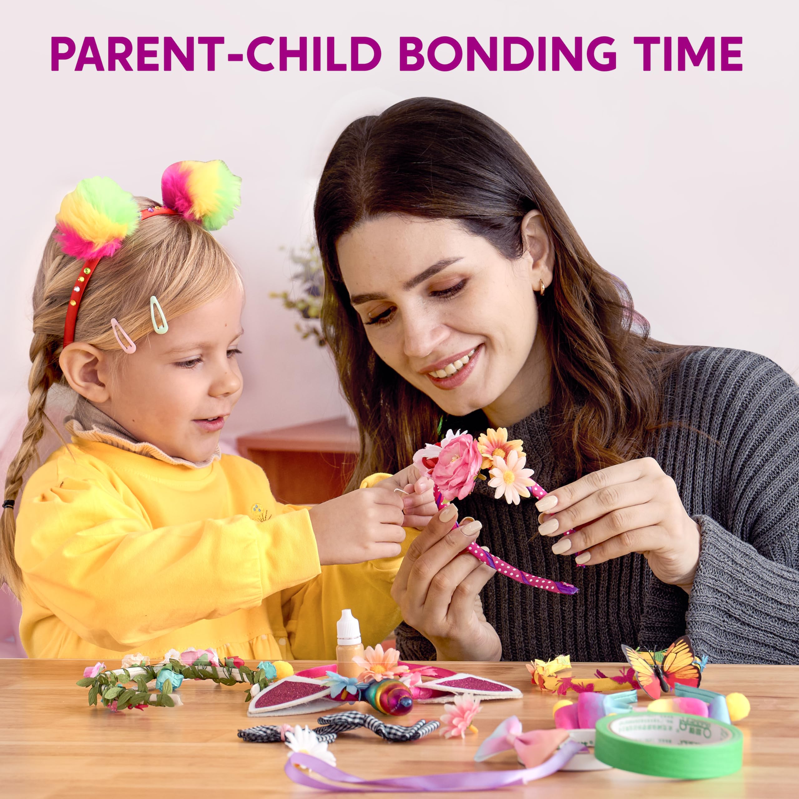 Klever Kits ribbons and gems for colorful, personalized hair accessories