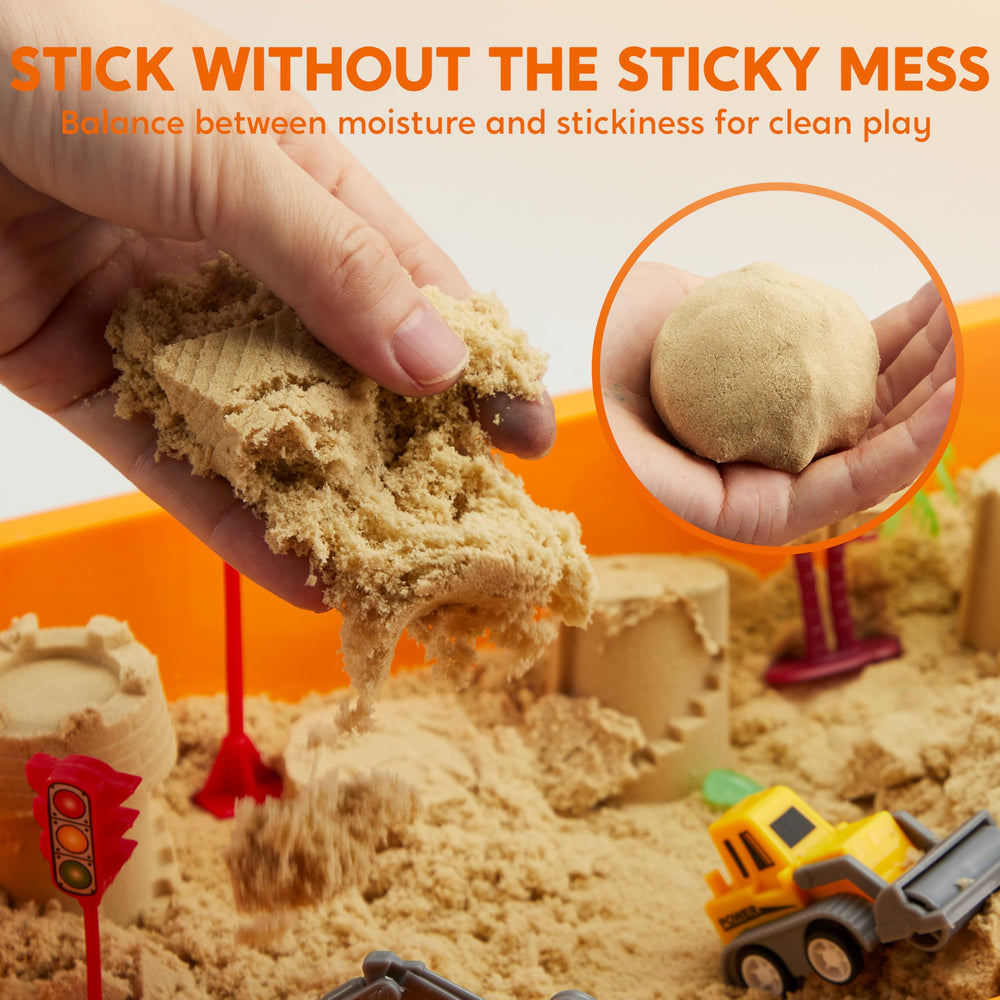 Klever Kits mess-free sand clings for easy shaping and clean sensory exploration