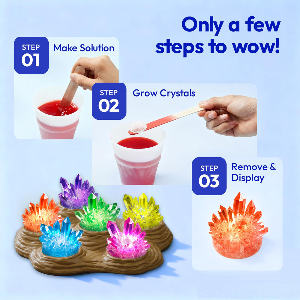 Klever Kits reusable silicone cups help mix crystals without mess.