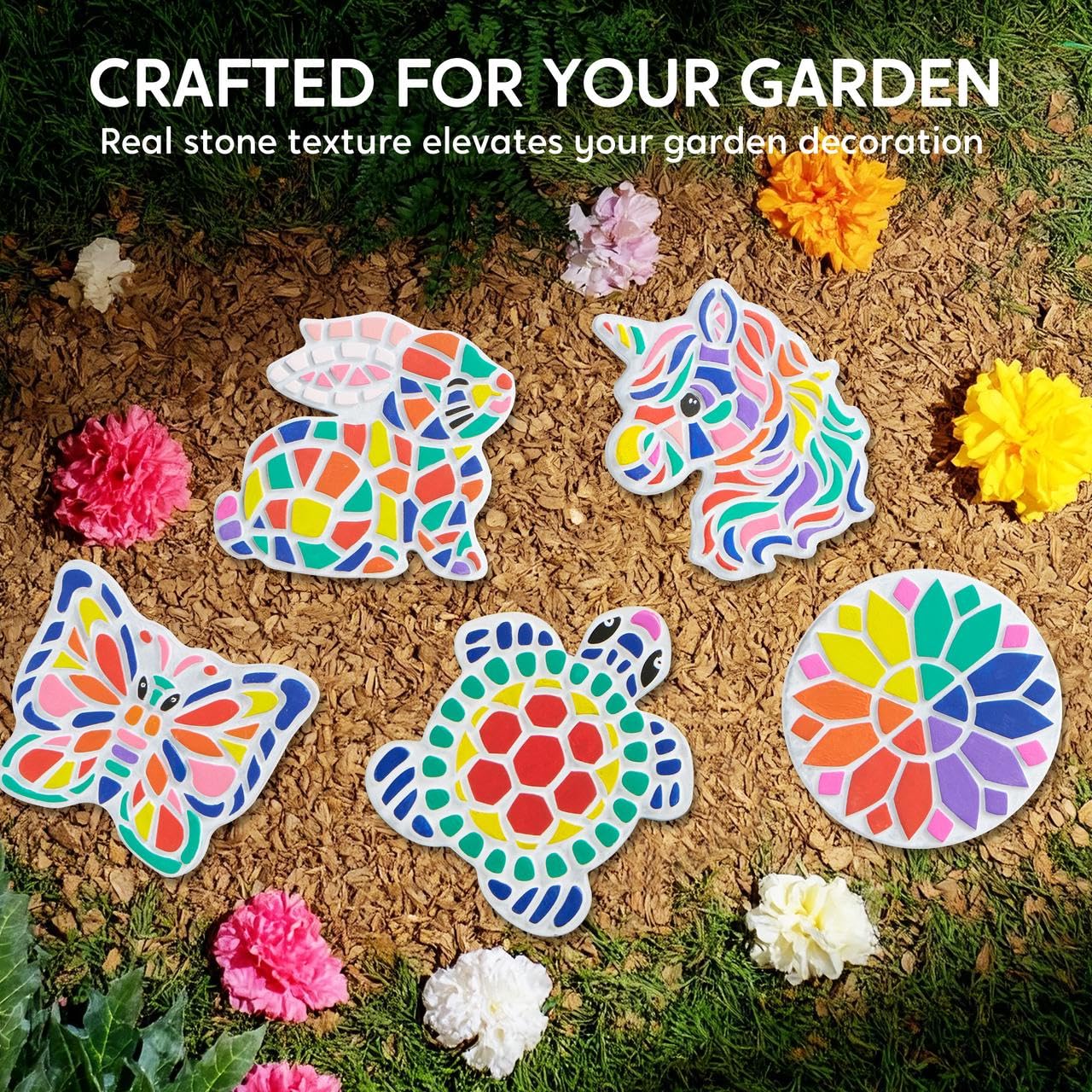 Klever Kits stepping stones turtle design durable garden decor for kids' painting