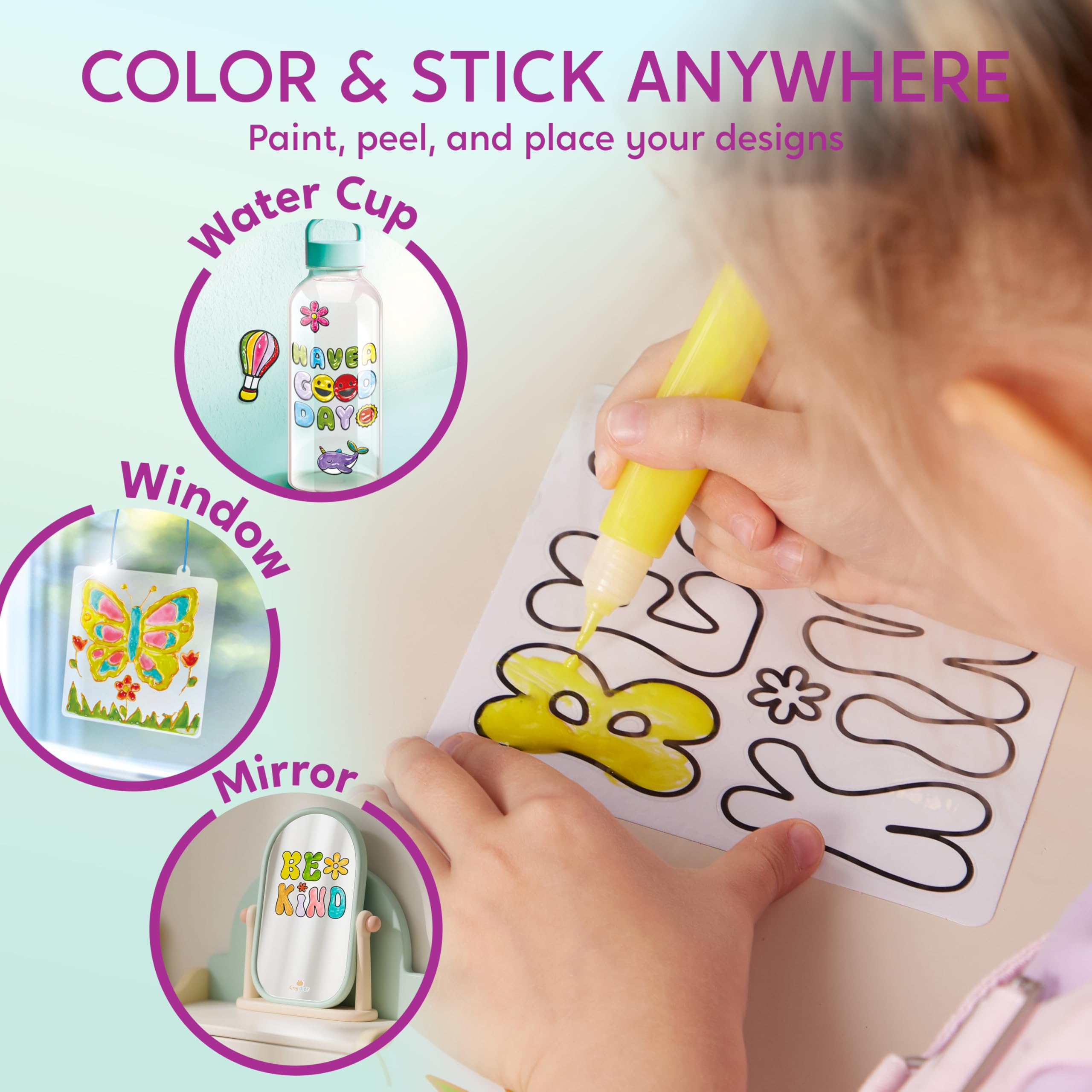 Klever Kits trace and fill gel pens for easy, mess-free art projects