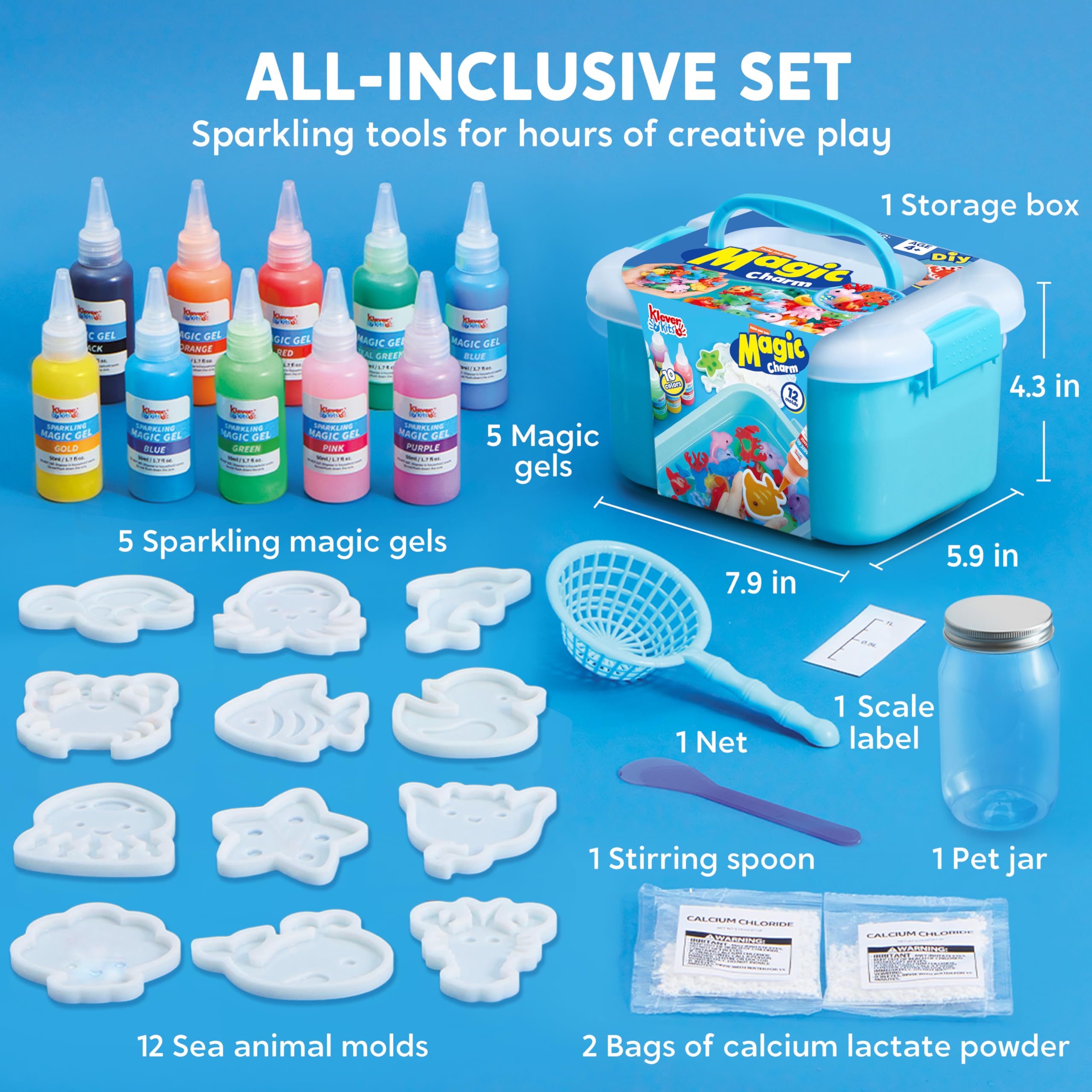 Klever Kits Water Gel Kit magic powder packs for vibrant gel effects
