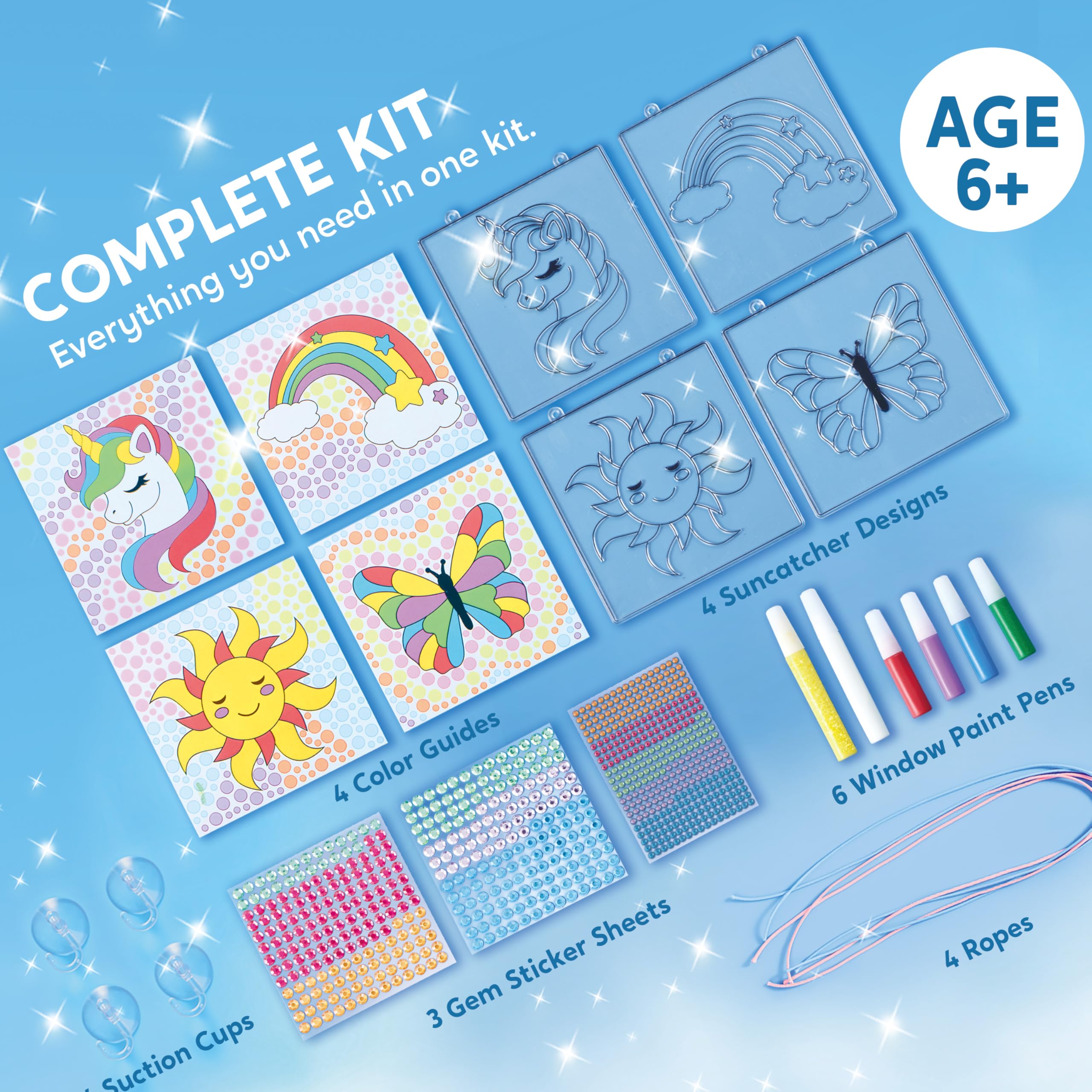 Klever Kits gem sticker sheets for window art offer mess-free decoration and texture variety