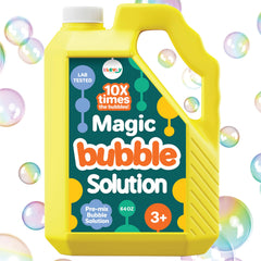 Klevly 64 oz iridescent bubble solution bottle ready-to-use for outdoor play