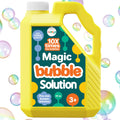 Klevly iridescent bubble solution refill bottle front view for easy outdoor play.
