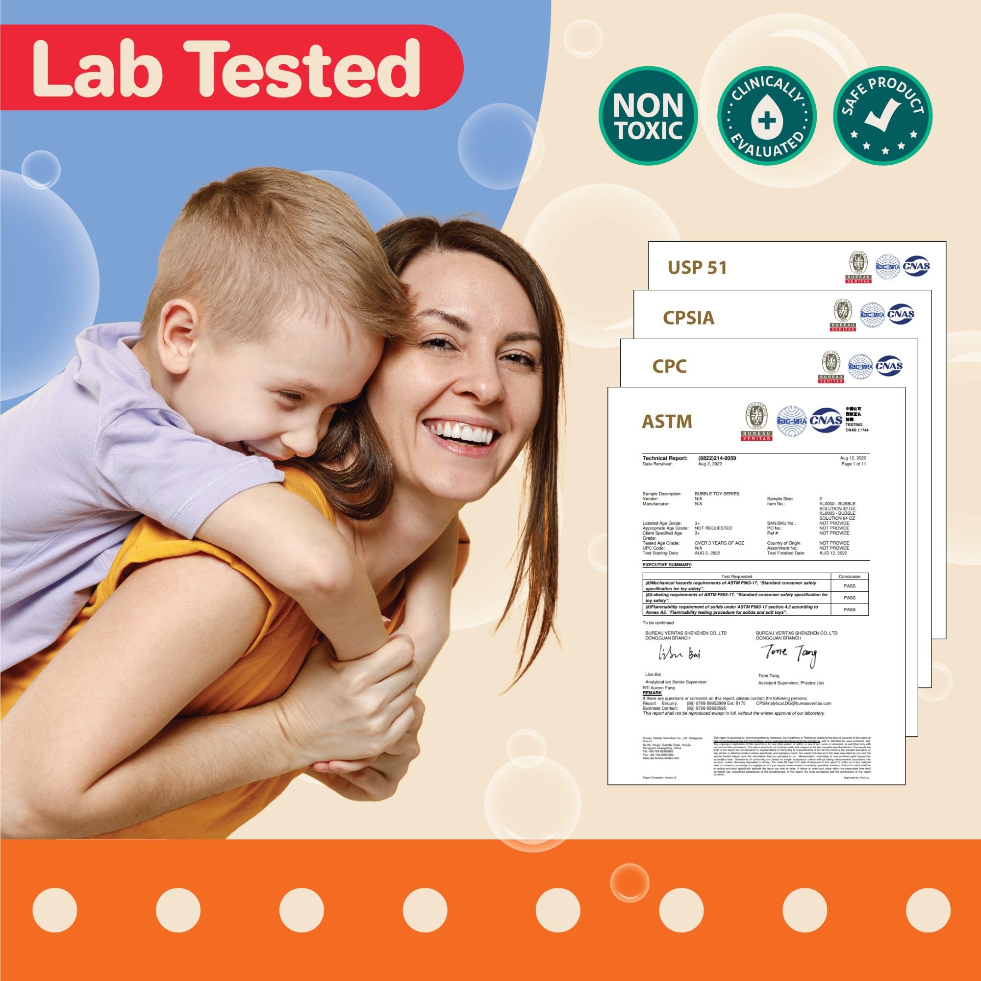 Klevly non-toxic bubble refill keeps play safe and clean