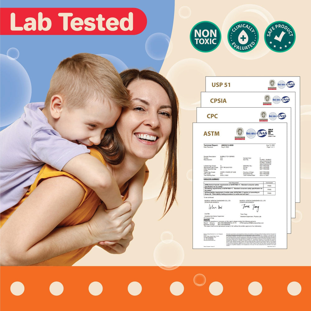 Klevly non-toxic bubble refill keeps play safe and clean