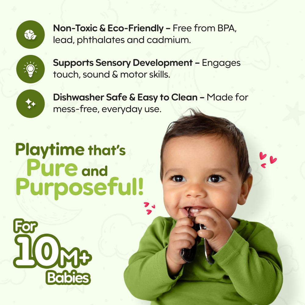 Kleynimals giraffe key toy ideal for teething-friendly exploration.