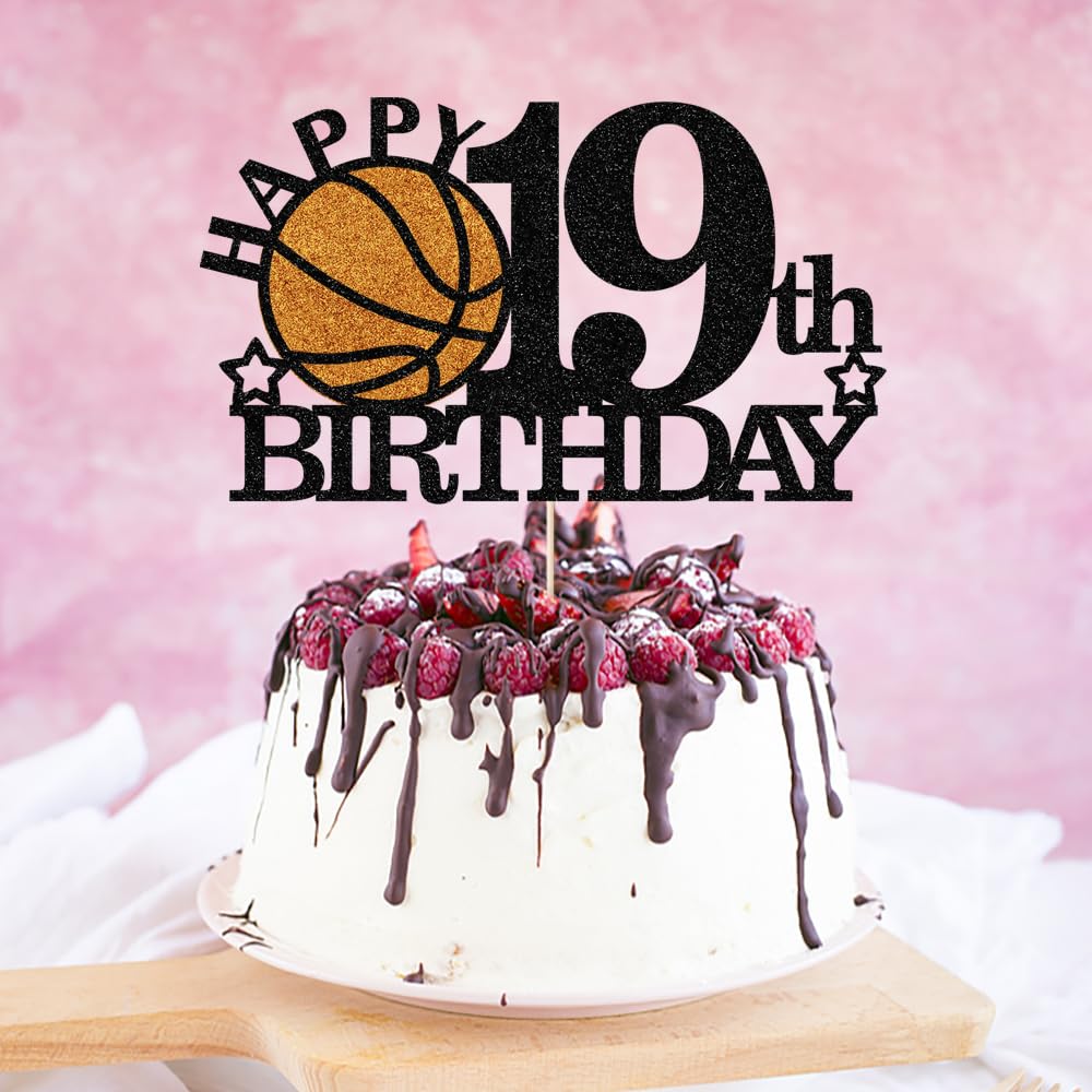 Klionjor dessert decor basketball topper for cakes and cookies.