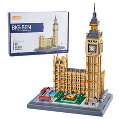 KLMEi Real Architecture London Elizabeth Tower front view shows detailed micro bricks for display.