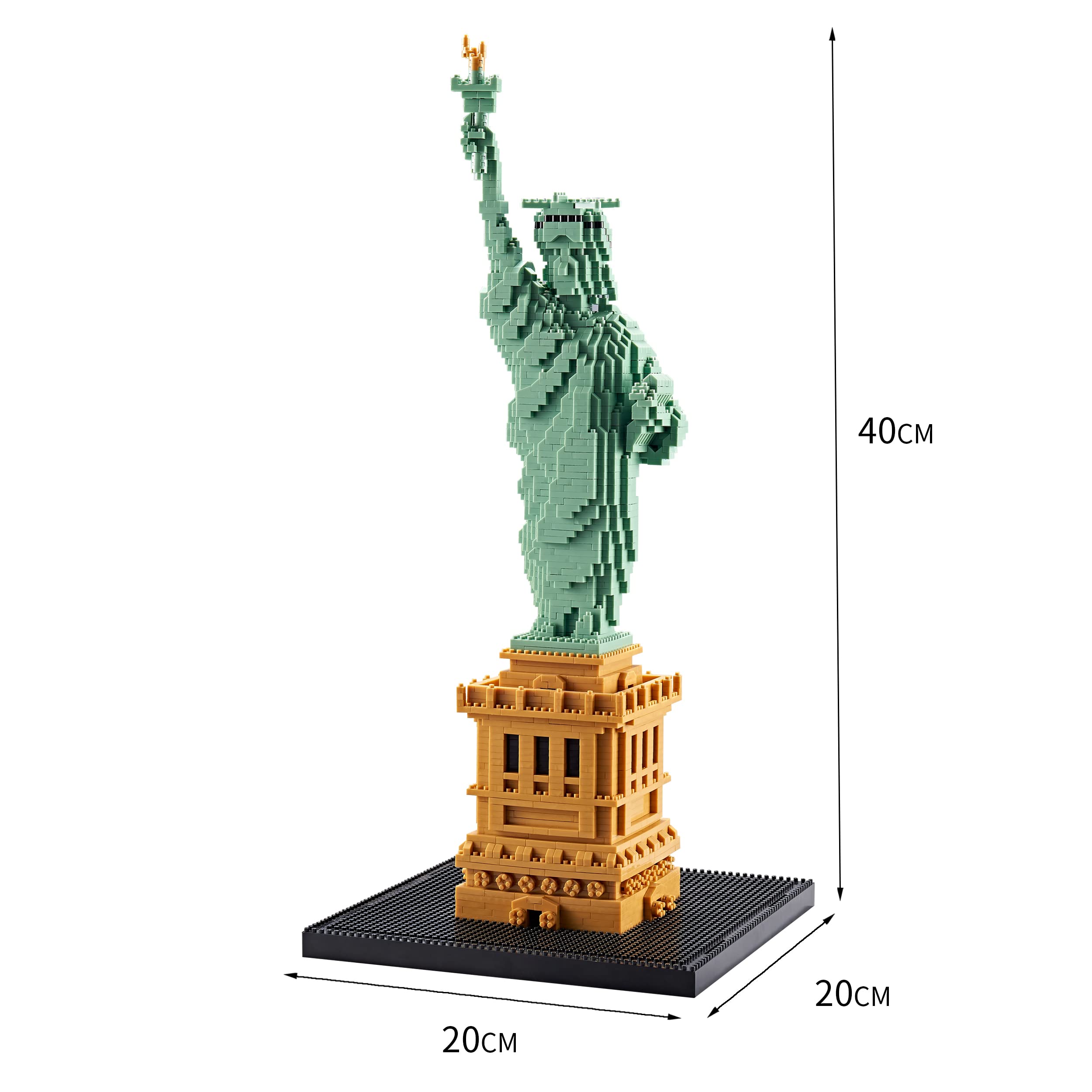KLMEi Statue of Liberty micro blocks family project promotes collaborative creativity.