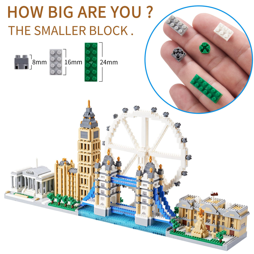KLMEi Tower Bridge micro bricks with vibrant color highlights