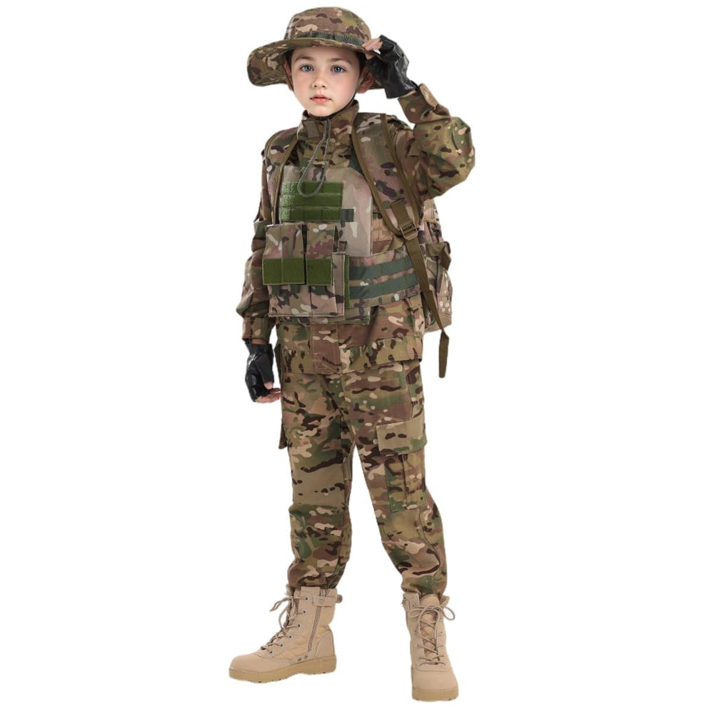 Klocerg children's army hat: completes camouflage look during outdoor adventures