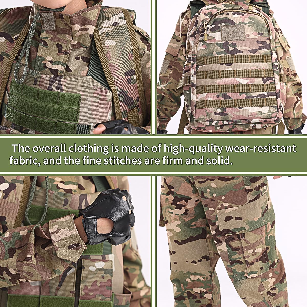 Klocerg children's army helmet: padded interior for secure, comfy wear