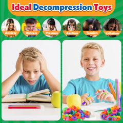 KLT 50-pack rings in assorted textures for group activities and rewards.