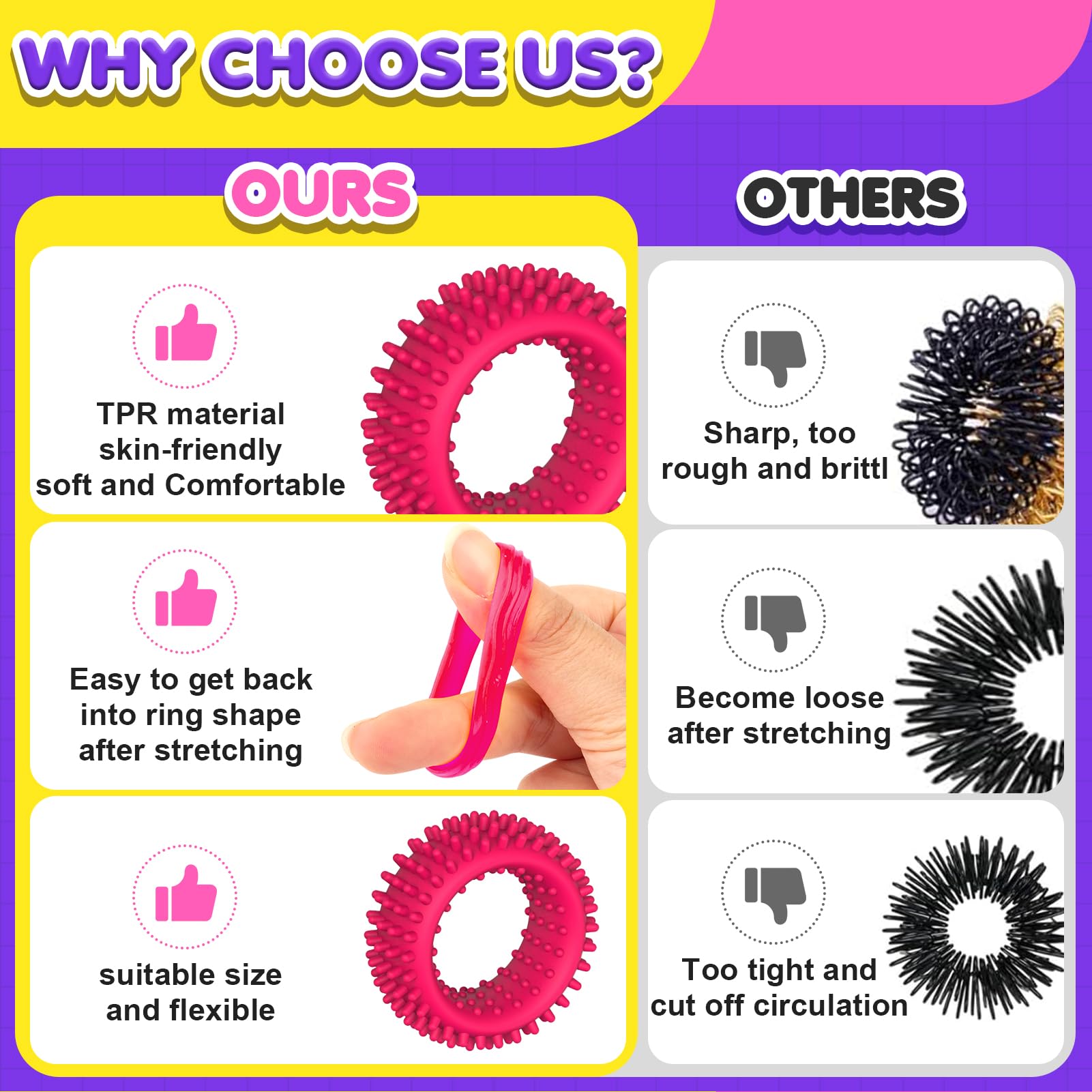 KLT anxiety rings with stretchy textures for hands-on play