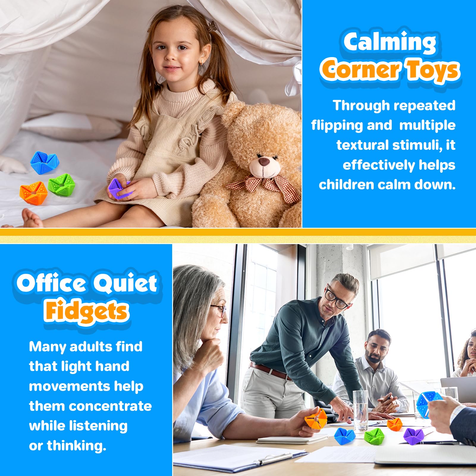 KLT textured silicone flip cube with durable, safe design.