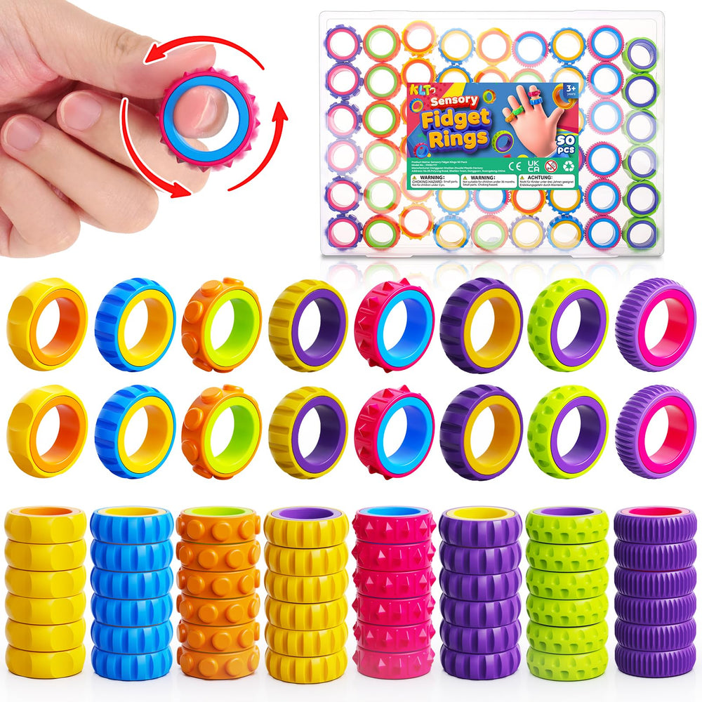 KLT fidget spinner ring bulk pack for classrooms supports group activities