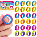 KLT Fidget Rings with colorful textures for focused sensory play and stress relief.