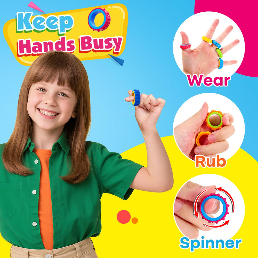 KLT Fidget Rings dual-ring design seen clearly for safer, smoother rotation.