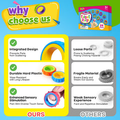 KLT Fidget Rings made of durable hard plastic designed for daily use.