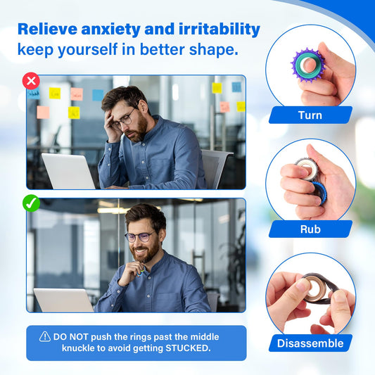 KLT fidget rings quiet desk use silent sensory relief during meetings