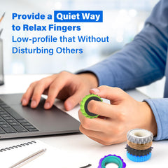 KLT fidget rings silicone-outer-ring soft texture for calming touch
