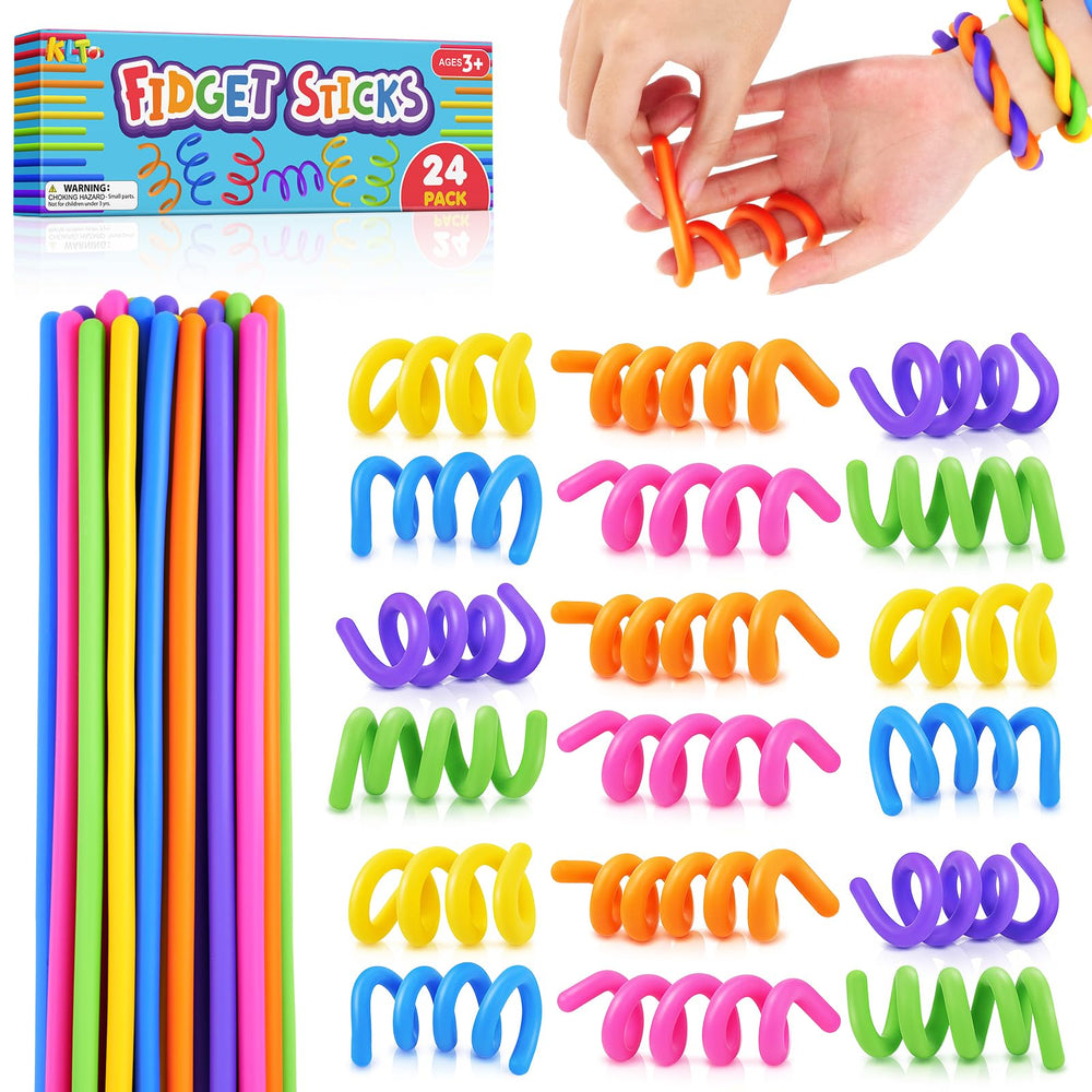 KLT fidget sticks 24-pack color assortment for classroom engagement and sensory play