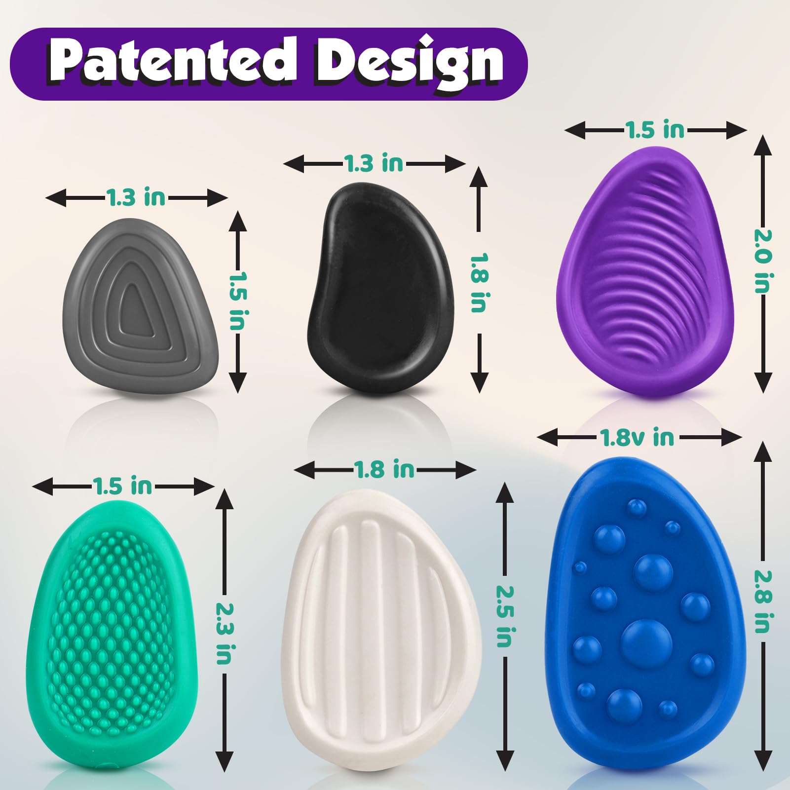 KLT fidget stone close-up texture highlighting tactile bumps for focus