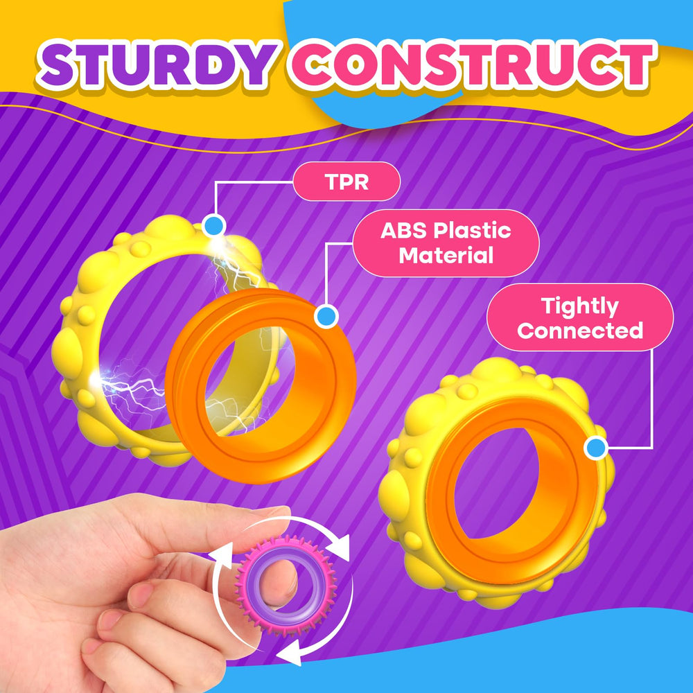 KLT sensory rings rolling inner ring demonstrates interactive fidget play.