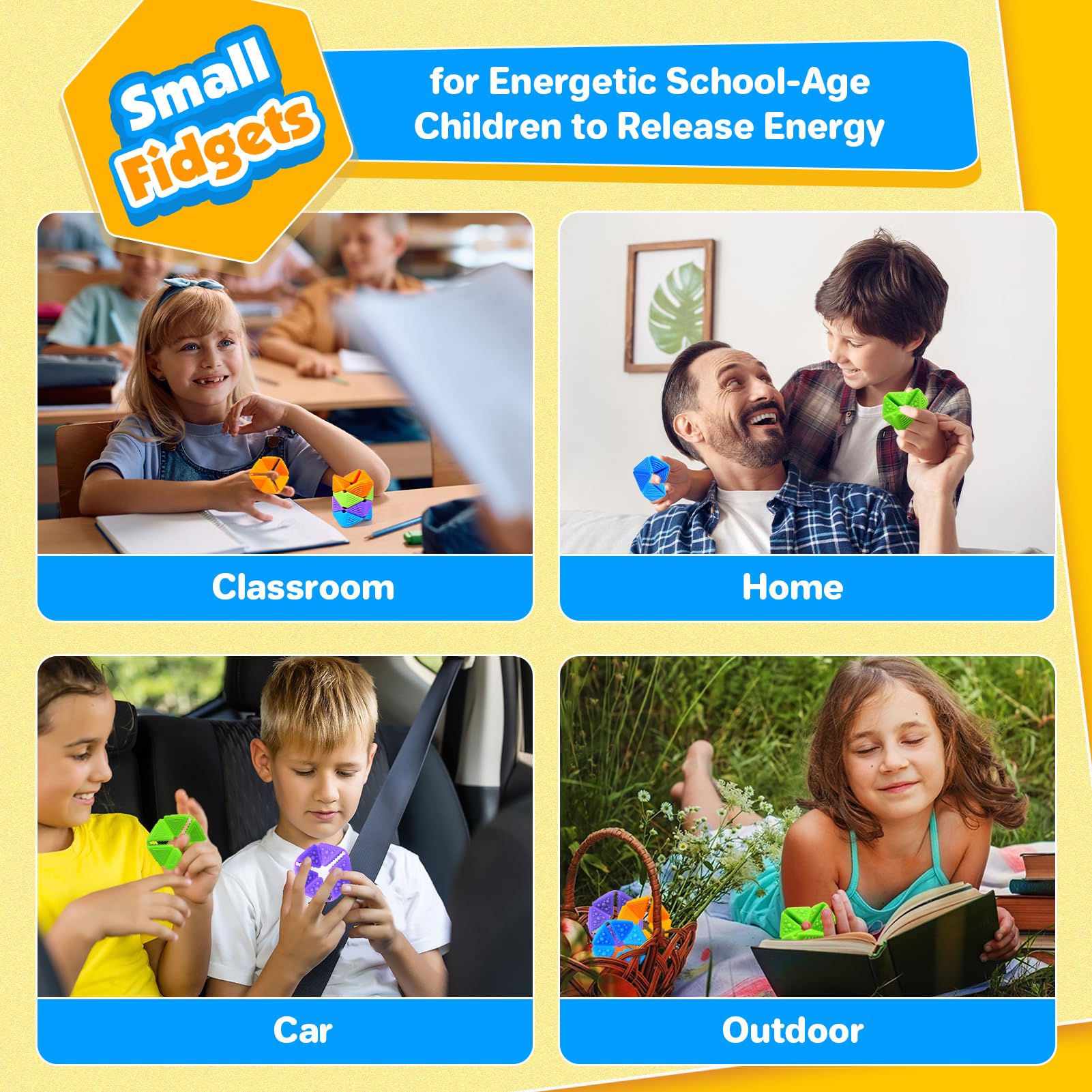 KLT portable sensory flip cube for on-the-go calming play.