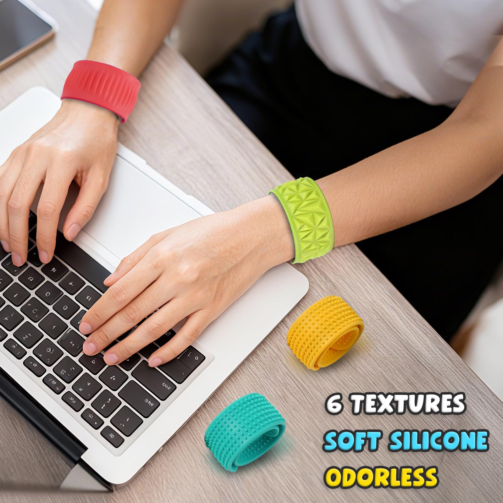 KLT sensory bracelet washable design ensures quick cleaning after wear.
