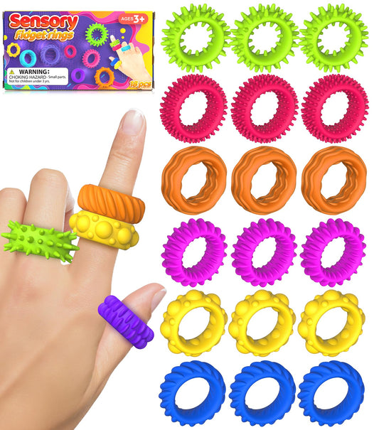 KLT sensory rings textured for calm focus and tactile engagement