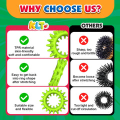 KLT textured silicone rings emphasize durability and easy cleaning for daily use.