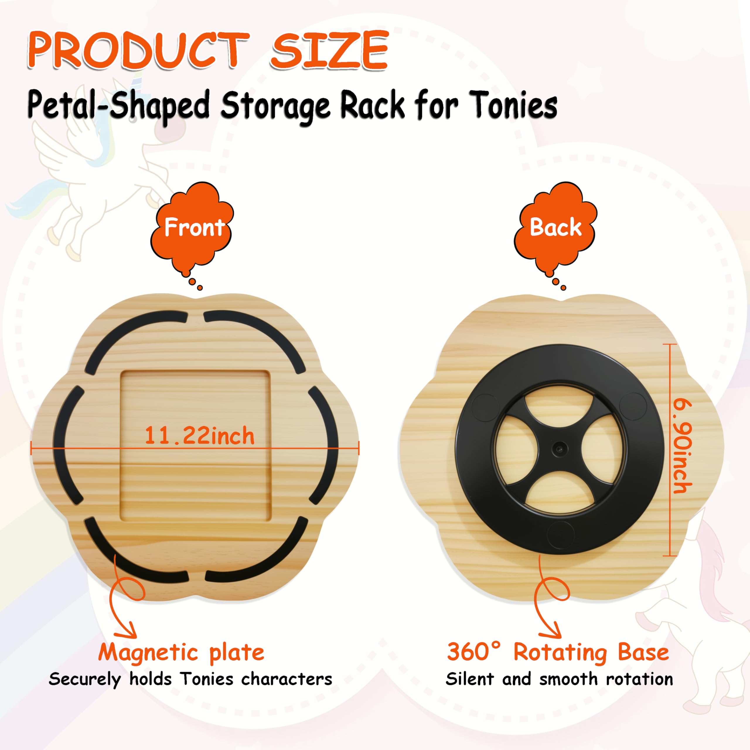 KLUNMA Toniebox-compatible shelf fits Toniebox 1 & 2 configurations