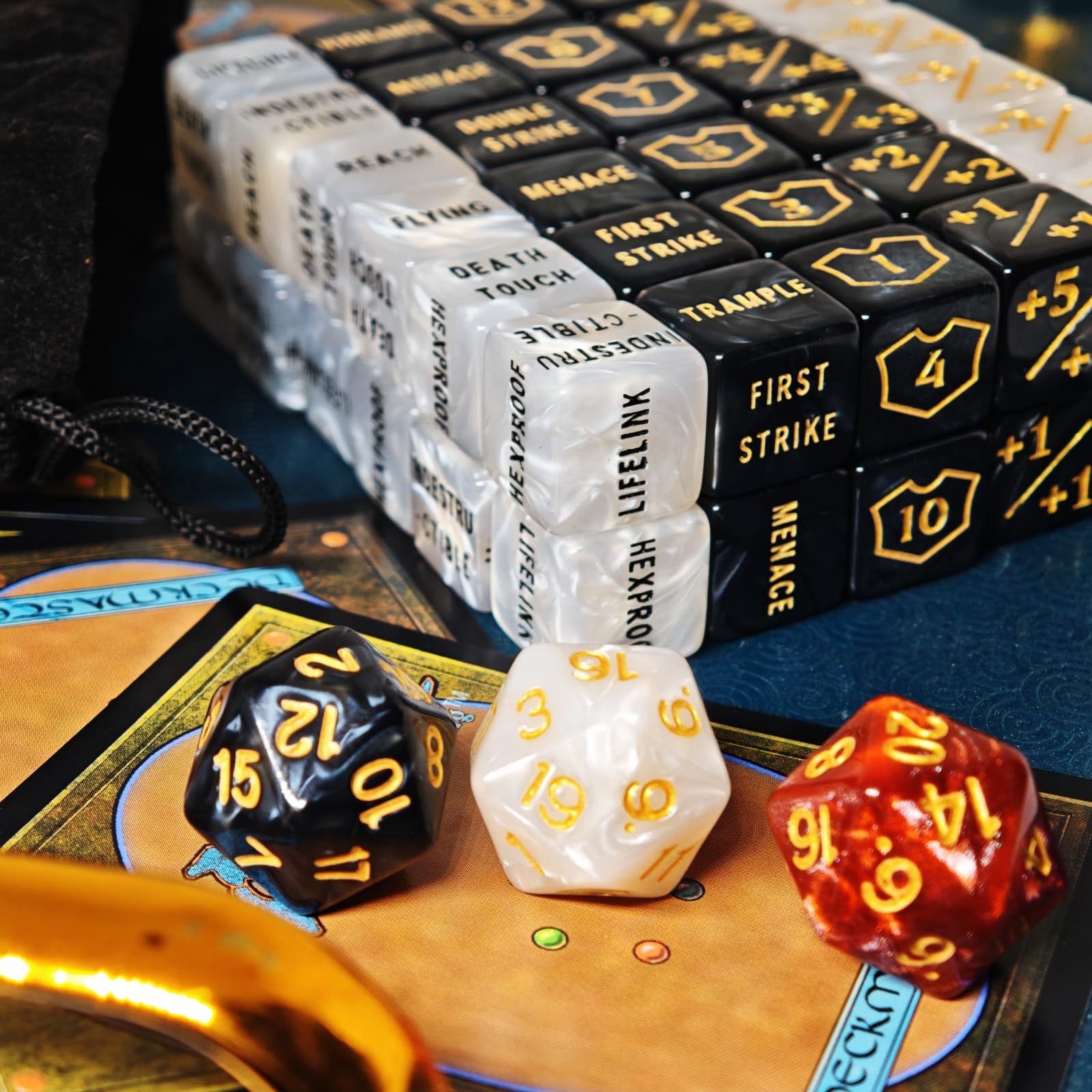 KLURXZGYPTH marble color D6 dice enhance visibility and style on playmats