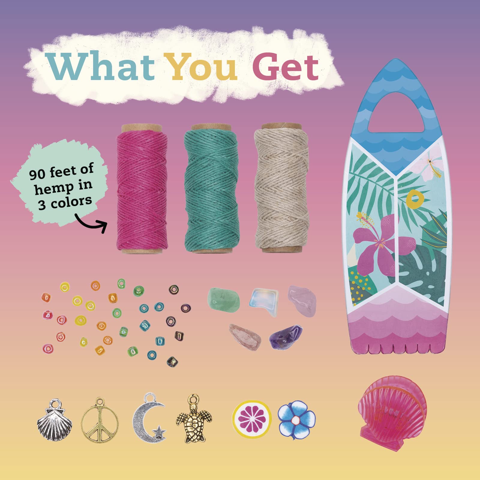 Klutz Friendship Wish Bracelets hemp strands in three colors for customizable crafts