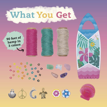 Klutz Friendship Wish Bracelets hemp strands in three colors for customizable crafts
