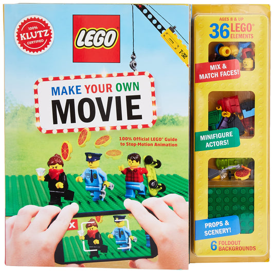 Klutz Lego Make Your Own Movie complete kit for creative stop-motion storytelling