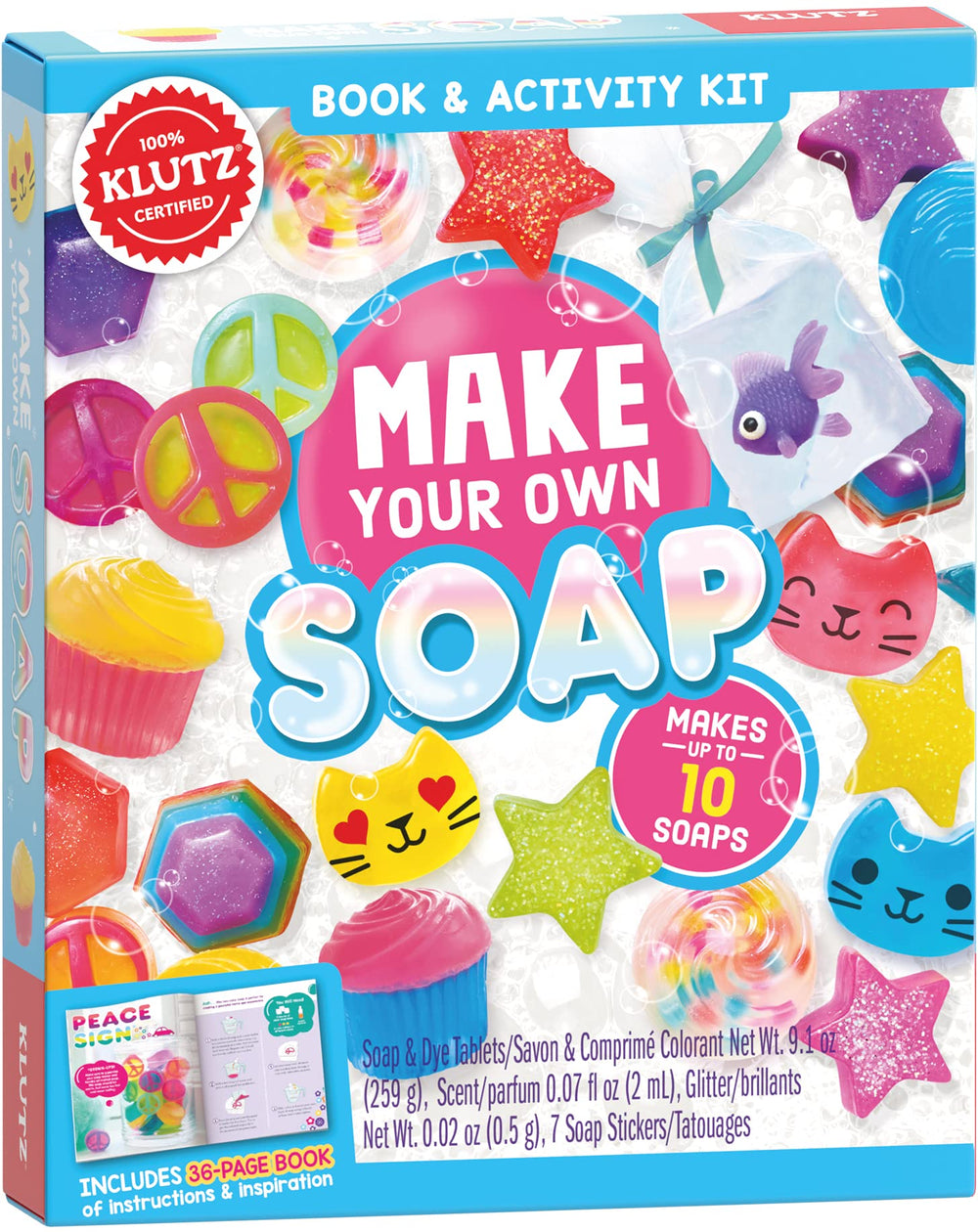 Klutz Make Your Own Soap blocks offer bright colors for hands-on creative soap crafting.